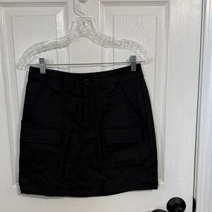 LOFT Black Mini Skirt with Pockets